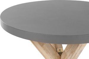 Shumee Okrągły stół ogrodowy imitacja betonu szary OLBIA 3