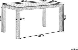 Shumee Stół ogrodowy biały FOSSANO 6