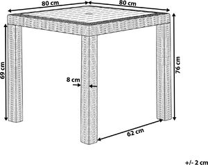 Shumee Stół ogrodowy biały FOSSANO 7