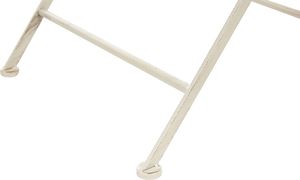 Shumee Stół ogrodowy metalowy 90 cm złamana biel BIVIO 4