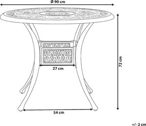 Shumee Stół ogrodowy okrągły biały ANCONA 5