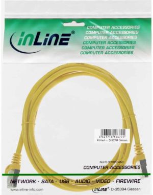 InLine Patchcord F/UTP, Cat.5e, żółty 0.5m (71550Y) 2