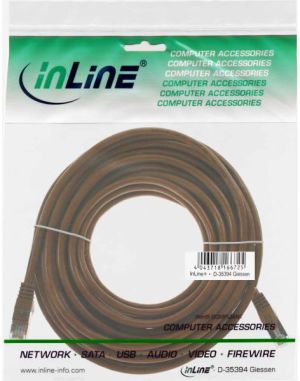 InLine Patchcord SF/UTP, Cat.5e, brązowy 10m (72500K) 2