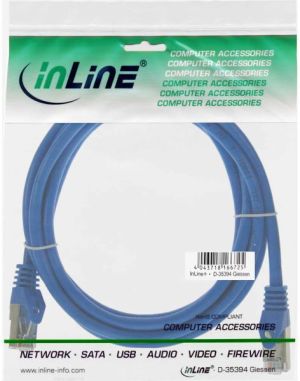 InLine Patchcord SF/UTP, Cat.5e, niebieski 2m (72502B) 2