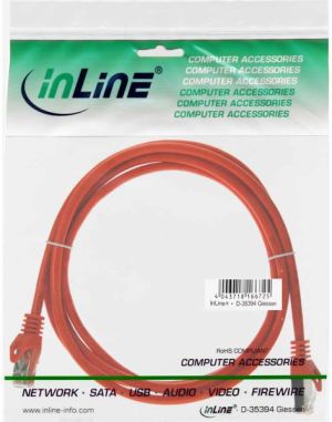 InLine Patchcord SF/UTP, Cat.5e, pomarańczowy 0.25m (72522O) 2