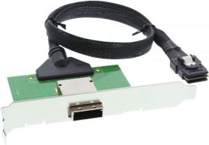 InLine SAS PCI Bracket z Kabel zewn. SFF-8088 - wewn. SFF-8087 0.5m (27651I) 1