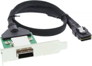 InLine SAS Low Profile Adapter Bracket z Kabel zewn. SFF-8088 - wewn. SFF-8087 0.5m (27650A) 1