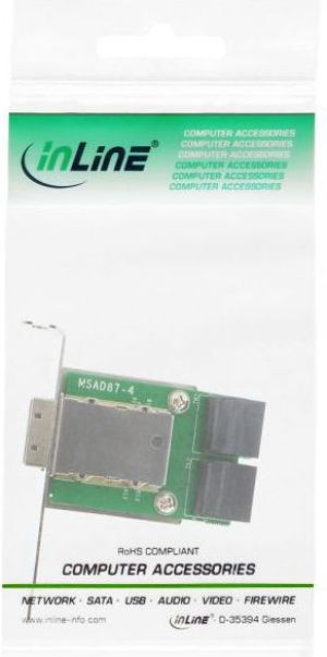 InLine SAS Low Profile Adapter Bracket zewn. SFF-8088 TARGET OUT - wewn. 4x SATA HOST IN (27653I) 3