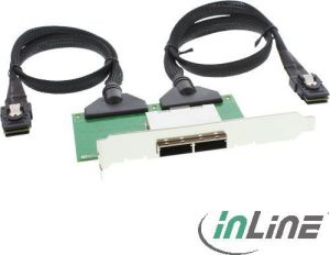 InLine Dual SAS PCI Bracket 2x zewn. SFF-8088 - 2x wewn. SFF-8087 0.5m (27651D) 1