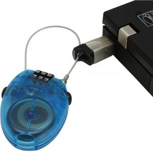 Linka zabezpieczająca InLine Notebook Security Combination Lock ze zwijanym kablem i adapterem (55704) 2
