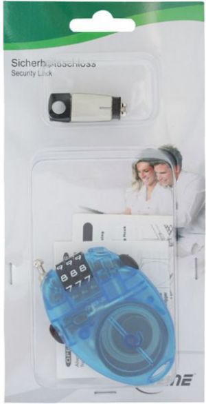 Linka zabezpieczająca InLine Notebook Security Combination Lock ze zwijanym kablem i adapterem (55704) 3