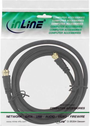 Kabel InLine Antenowy (F) 5m czarny (69305P) 2