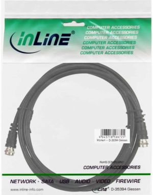 Kabel InLine Antenowy (F) 5m czarny (69305S) 2