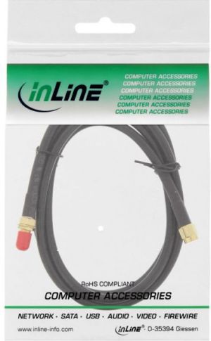 InLine Antenowy (F) 1m czarny (40861) 2