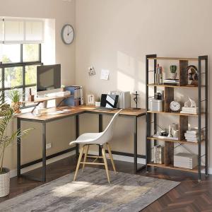 Biurko Songmics SGM-LWD56X Brązowe 140 cm x 130 cm 3