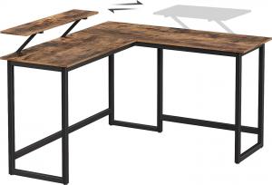 Biurko Songmics SGM-LWD56X Brązowe 140 cm x 130 cm 5