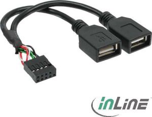InLine USB zew. - USB wew., Czarny (33440M) 1
