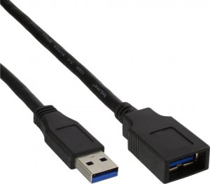 Kabel USB InLine USB-A - USB-A 0.5 m Czarny (35605) 1