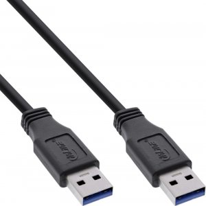 Kabel USB InLine USB-A - USB-A 0.5 m Czarny (35205) 1