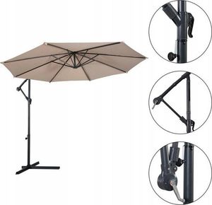 Costway Parasol ogrodowy na balkon taras składany 300 cm 4