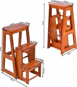 Costway Podest drewniana 3 stopniowa (HW55009NA) 3