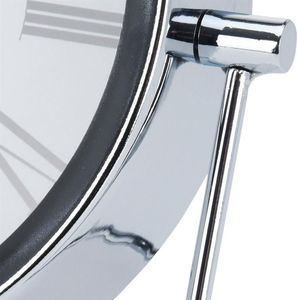 KMTP Zegar stołowy okrągły śr.16cm srebrny Glamour 4