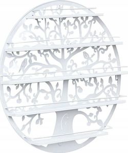 Costway Stojak wystawka półka naścienna na lakiery ozdobna 3