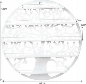 Costway Stojak wystawka półka naścienna na lakiery ozdobna 4