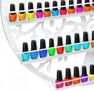 Costway Stojak wystawka półka naścienna na lakiery ozdobna 6