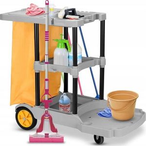 Costway Przemysłowy wózek do sprzątania zestaw sprzątający 2