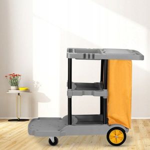 Costway Przemysłowy wózek do sprzątania zestaw sprzątający 5