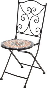 KMTP Krzesło metalowe ogrodowe balkonowe tarasowe Mozaika składane 90 cm 1