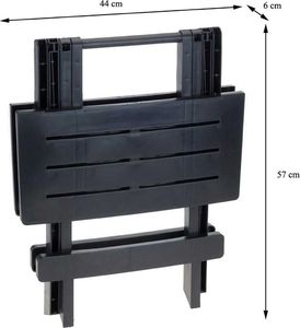 KMTP Stolik składany balkonowy tarasowy szary 4