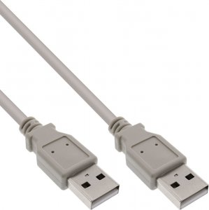 Kabel USB InLine USB-A - USB-A 1 m Szary (34310H) 1