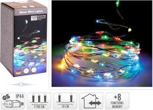 KMTP Lampki świąteczne na srebrnym druciku 120 LED kolorowe programator lampki dekoracyjne 1