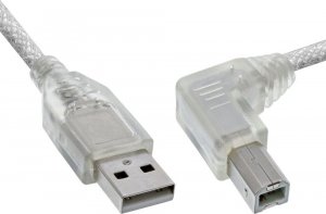 Kabel USB InLine USB-A - USB-B 1 m Przezroczysty (34519R) 1