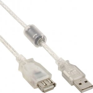 Kabel USB InLine USB-A - USB-A 0.5 m Przezroczysty (34650Q) 1