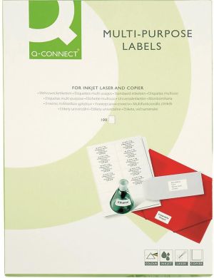 Q-Connect Etykiety uniwersalne białe 100 arkuszy (5705831106451) 2