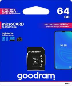Karta GoodRam MicroSDXC 64 GB Class 10 UHS-I/U1  (M1AA-0640R11) 2