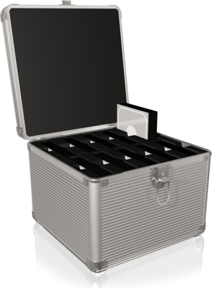 Icy Box Walizka aluminiowa na 10 dysków 2.5" lub 3.5" srebrna (IB-AC628) 1