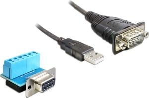 Adapter USB Delock USB - RS-232 Czarny  (62406) 1