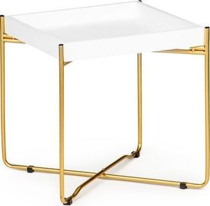 ModernHome Stolik kawowy nocny ława LOFT skandynawski metalowe złote nogi ModernHome 1