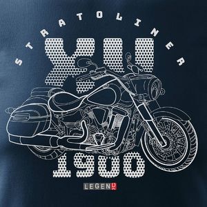 Topslang Koszulka motocyklowa z motocyklem Yamaha Stratoliner XV 1900 męska granatowa REGULAR XL 2