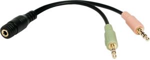 Kabel LogiLink Jack 3.5mm - Jack 3.5mm x2 0.15m czarny (CA0020) 1