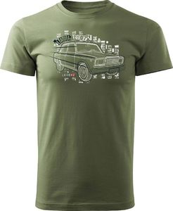 Topslang Koszulka z Ładą Łada Lada auto PRL legenda 2107 2105 męska khaki REGULAR XXL 1