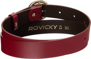 Rovicky Połyskujący, skórzany pasek damski ze złotą, okrągłą klamrą Rovicky 100 cm. 3