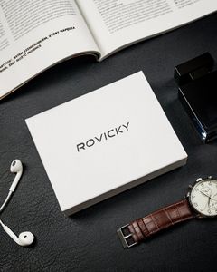 Rovicky Poziomy portfel męski ze schowkiem na suwak, skóra naturalna, RFID Stop Rovicky Nie dotyczy 13