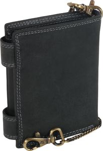 Always Wild Atrakcyjny, skórzany portfel męski z mosiężnym łańcuchem Always Wild Nie dotyczy 4