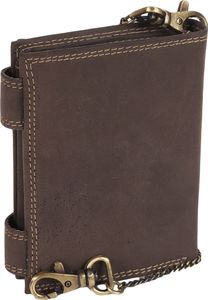 Always Wild Atrakcyjny, skórzany portfel męski z mosiężnym łańcuchem Always Wild Nie dotyczy 4