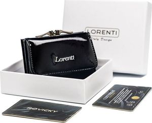 Lorenti Malutki portfel skórzany z klapką i portmonetką na bigiel, RFID Lorenti Nie dotyczy 1